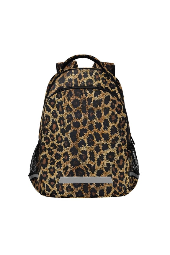 Leopard Pattern Backpack Elementary School Bag Bookbag Travel Rucksack