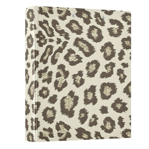ALAZA Leopard Print Pattern 3 Ring Binder 1.5 Inch Three Ring Office Binders w/ clipboard & 3 pockets, Hold 200 Sheets, 1 pc