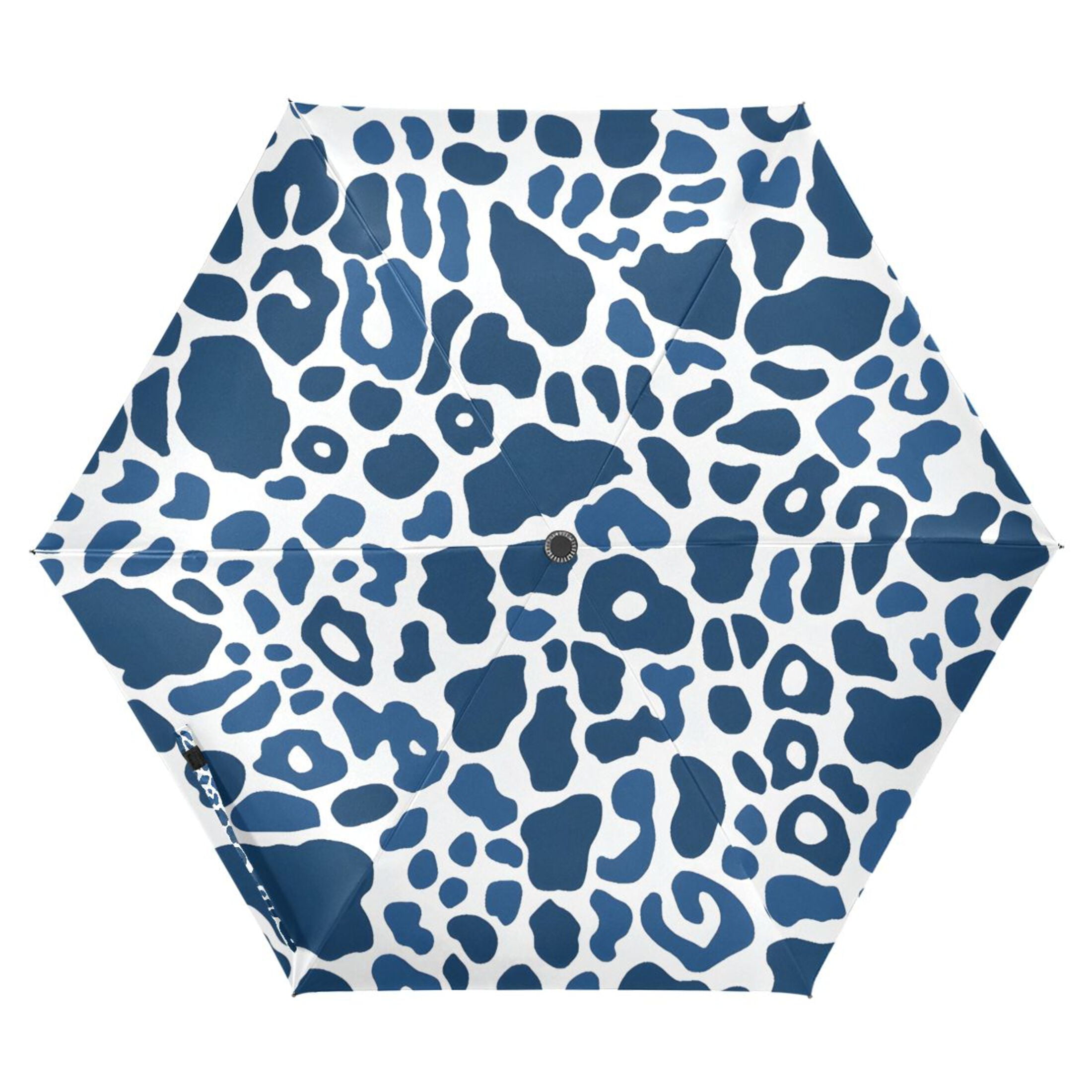 ALAZA Leopard Print-a2 UPF 50+ Compact Folding Umbrella for Rain Travel Umbrella Packable