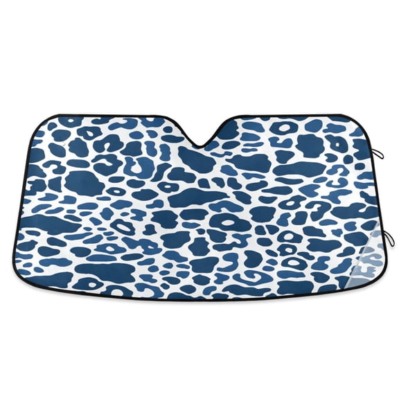 ALAZA Leopard Print-a2 Windshield Sun Shade Car Foldable Sun Visor Block UV Rays Protector 53"x23.5"