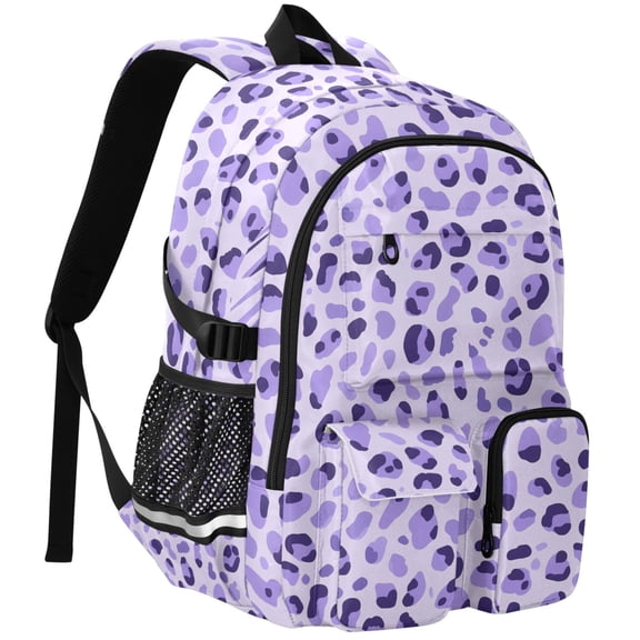 ALAZA Leopard Purple-a1 Print Student Backpack School Bookbag Large Laptop Daypack Travel Bag