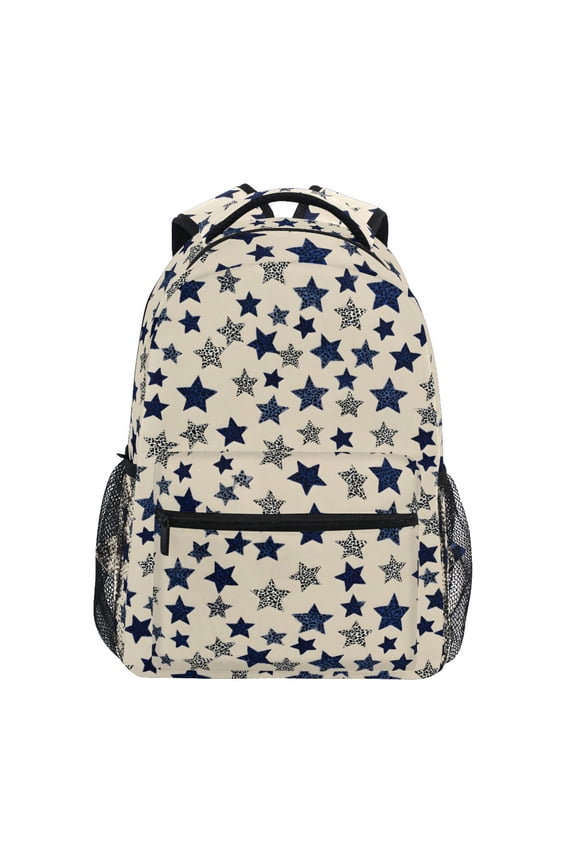Leopard Stars Pattern School Backpack Elementary Bookbag Laptop Bags Travel Daypack