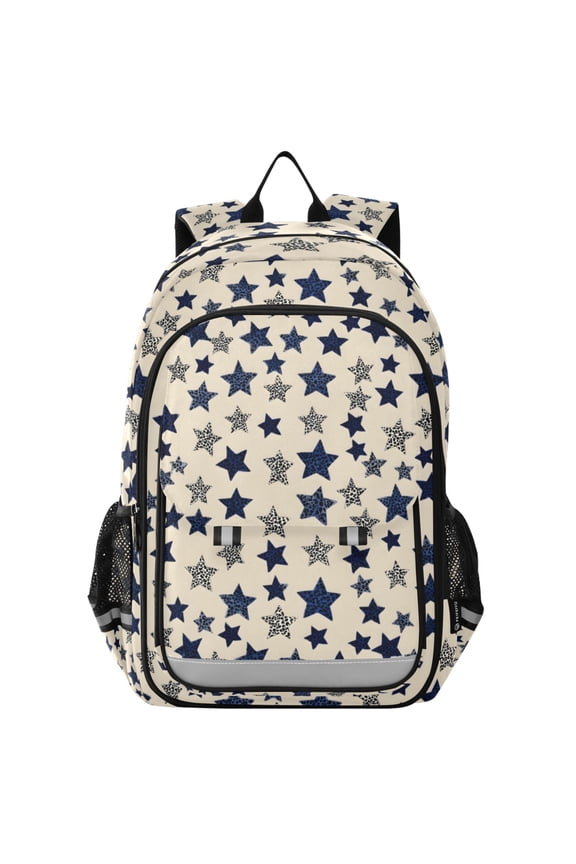 Leopard Stars School Laptop Backpack Travel Bag Casual Student Bookbag Rucksack