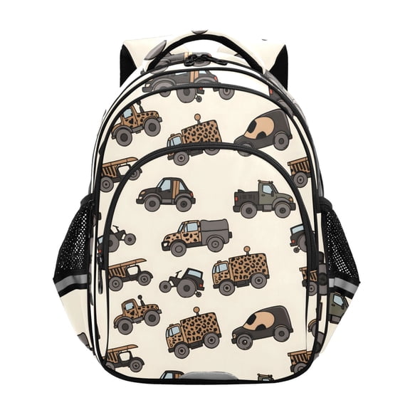 ALAZA Leopard Truck Cars-a1 School Backpack Elementary Bag Bookbag Travel Rucksack