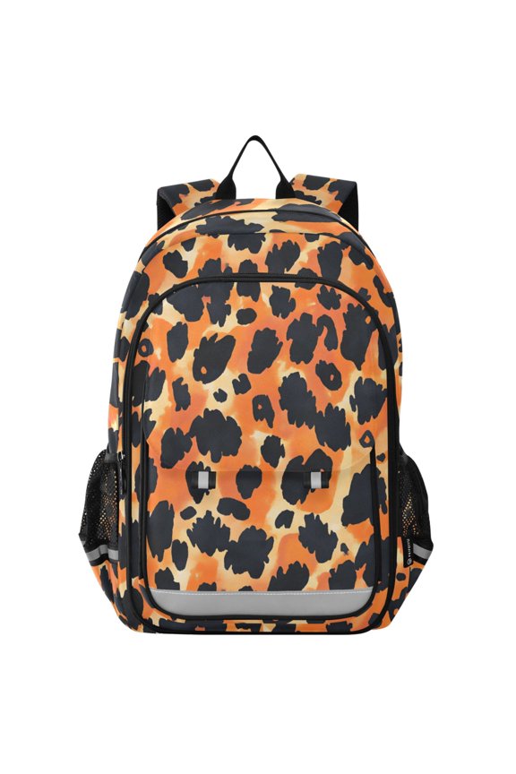 Leopard Watercolor Laptop Backpack Purse Travel Bag Casual School Bookbag Rucksack for Women Men