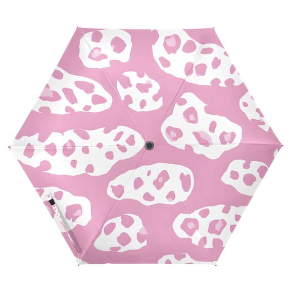 ALAZA Leopard-a1 Pattern UPF 50+ Compact Folding Umbrella for Rain Travel Umbrella Packable