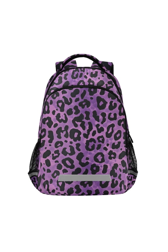 Leopard-a1 Print Backpack Elementary School Bag Bookbag Travel Rucksack