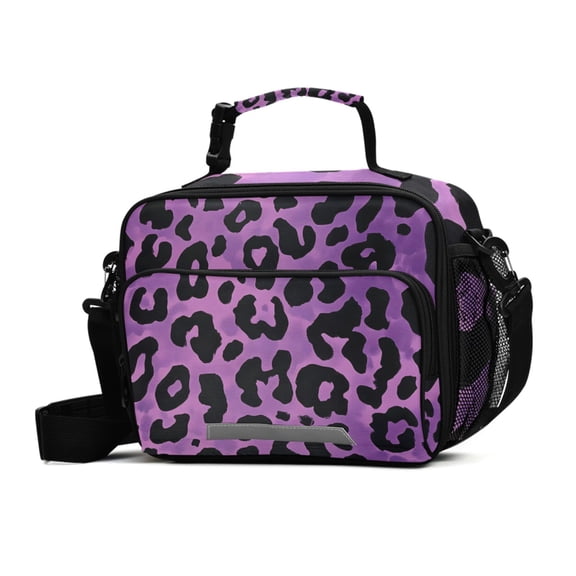 ALAZA Leopard-a1 Print Lunch Box Insulated Cooler Bag Reusable Tote Bags Shoulder Strap