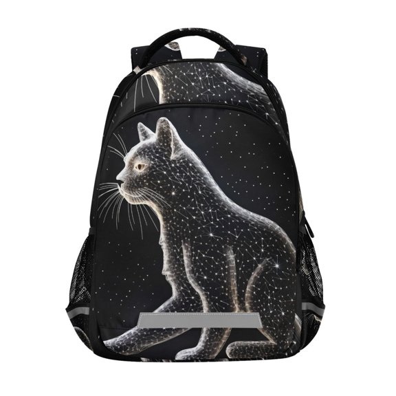 ALAZA Leopard with Shiny Backpack Elementary School Bag Bookbag Travel Rucksack