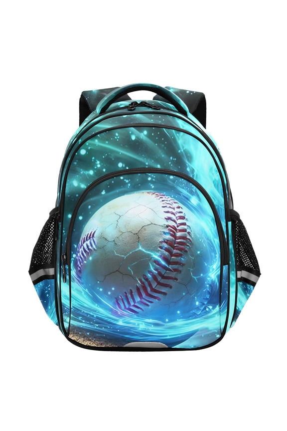 Lighting Baseball School Backpack Elementary Bag Student Bookbag Travel Rucksack
