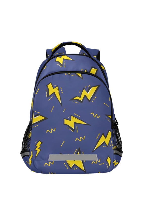 Lightning Pattern Backpack Elementary School Bags Student Bookbag Travel Rucksack
