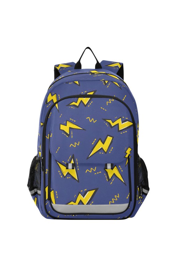 Lightning Pattern School Laptop Backpack Travel Bag Casual Student Bookbag Rucksack