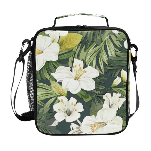 ALAZA Lily Flowers Lunch Box Insulated Lunch Bag Reusable Thermal Cooler Tote School Picnic