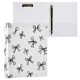 thumbnail image 1 of ALAZA Line Bows Hardcover 3 Ring Binder 1.5" Round Rings Interior Pockets Binders Organizer 1 Pack, 1 of 9