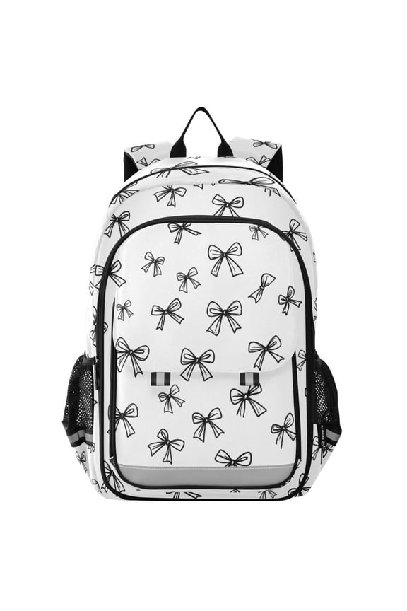 Line Bows Laptop Backpack Purse Travel Bag Casual School Bookbag Rucksack for Women Men