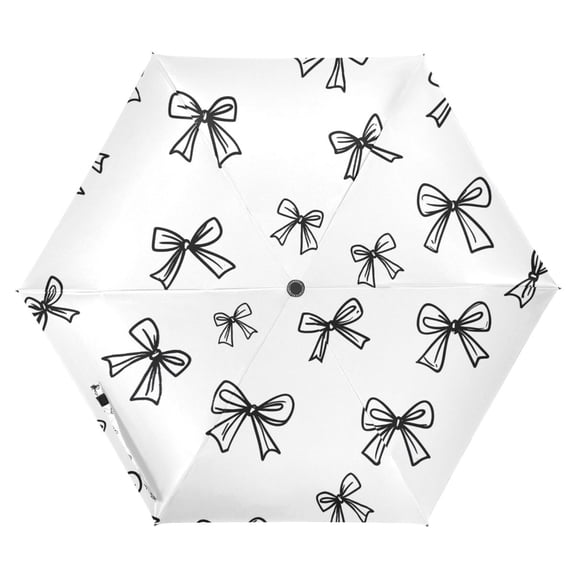 ALAZA Line Bows UPF 50+ Compact Folding Umbrella for Rain Travel Umbrella Packable