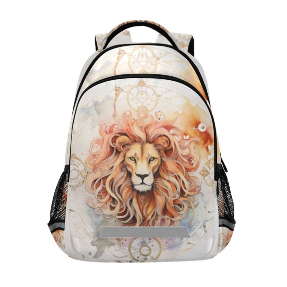 ALAZA Lion Boho Print Backpack Elementary School Bag Bookbag Travel Rucksack