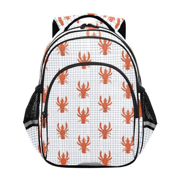 ALAZA Lobsters Checkered School Backpack Elementary Bag Bookbag Travel Rucksack