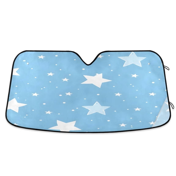 ALAZA Lovely Star Windshield Sun Shade Car Foldable Visor Block UV Rays Protector 57"x31.5"