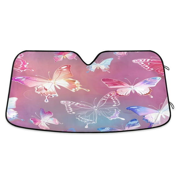 ALAZA Magic Beautiful Butterfly Windshield Sun Shade Car Foldable Visor Block UV Rays Protector 55"x27.6"