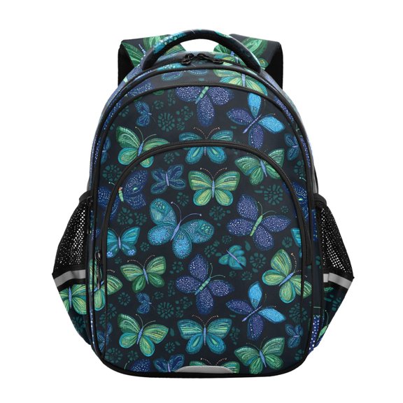 ALAZA Magic Butterfly Green School Backpack Elementary Bag Bookbag Travel Rucksack