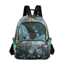 ALAZA Magic Butterfly on Flower Womens Travel Laptop Backpack Large Daypack Ladies Shoulder Bags S