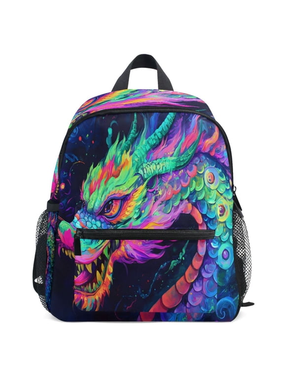 Magic Cool Dragon Pattern Kids Backpack for Preschool Kindergarten Toddler Bags