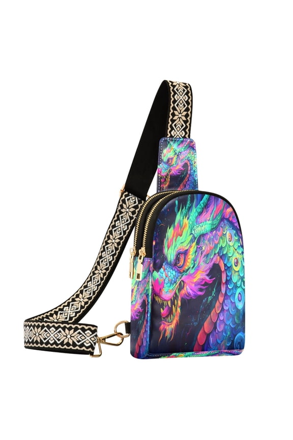 Magic Cool Dragon Sling Bag for Women Men Waterproof Crossbody Chest Bags