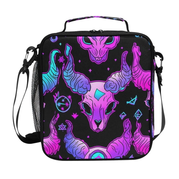 ALAZA Magic Devil Print Lunch Box Insulated Lunch Bag Reusable Thermal Cooler Tote School Picnic