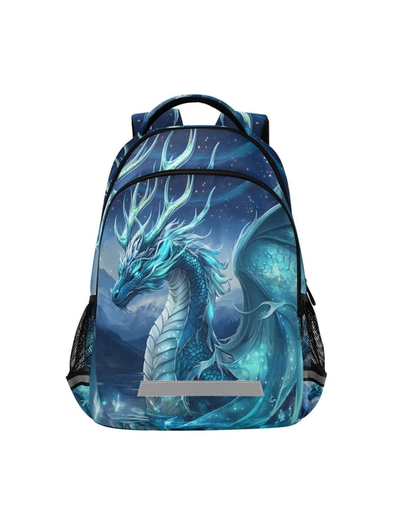 Magic Dragon Wings Backpack Elementary School Bag Bookbag Travel Rucksack