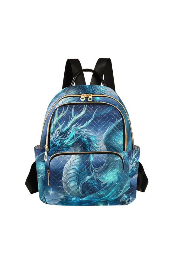 Magic Dragon Wings Womens Travel Laptop Backpack Large Daypack Ladies Shoulder Bags S