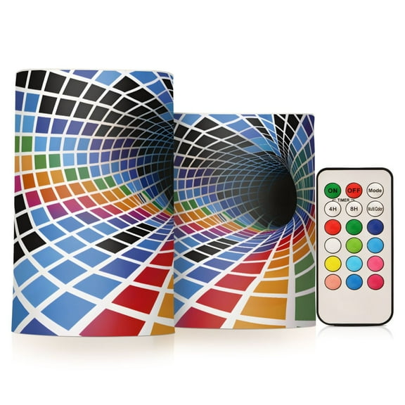 ALAZA Magic Falling Sensation 2 PCs LED Flickering Flameless Candles with Remote Timer Battery Operated Candle