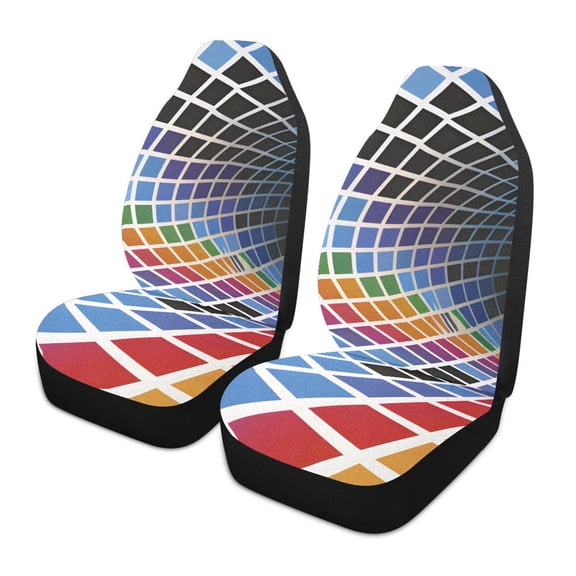 ALAZA Magic Falling Sensation Car Seat Covers 2 PCs Universal Auto Front Seats Interior Protector