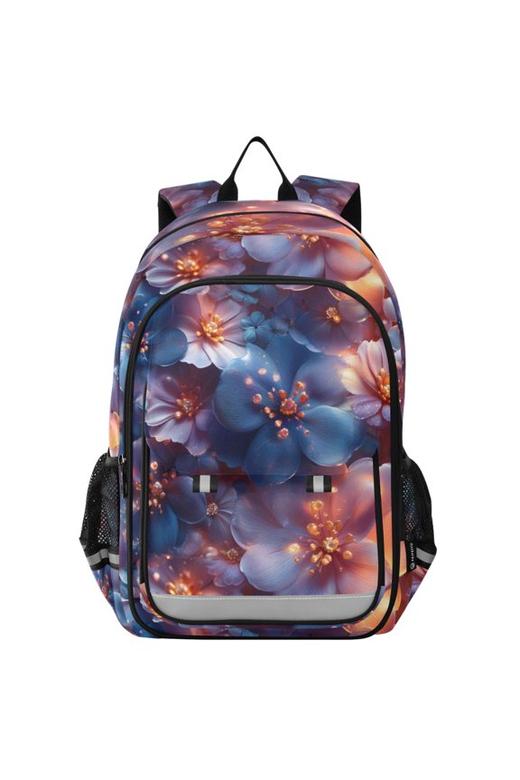 Magic Flower Patern2 Laptop Backpack Purse Travel Bag Casual School Bookbag Rucksack for Women Men
