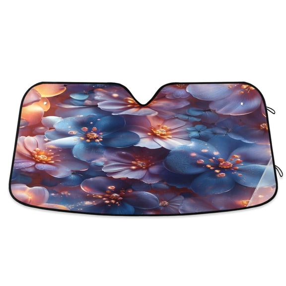 ALAZA Magic Flower Patern2 Windshield Sun Shade Car Foldable Visor Block UV Rays Protector 55"x27.6"