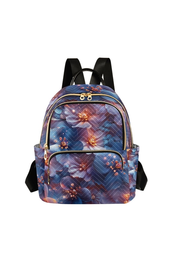 Magic Flower Patern2 Womens Travel Laptop Backpack Large Daypack Ladies Shoulder Bags S
