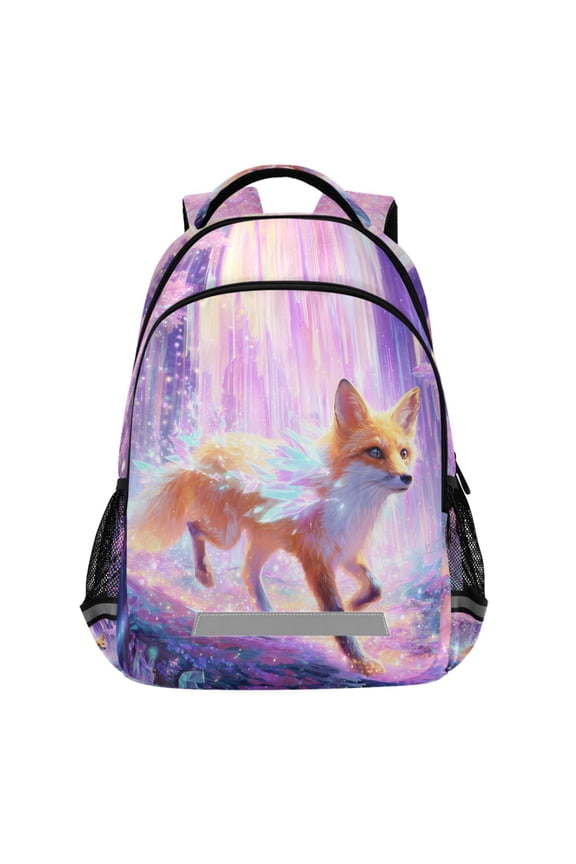 Magic Fox Forest Pattern Backpack Elementary School Bags Student Bookbag Travel Rucksack