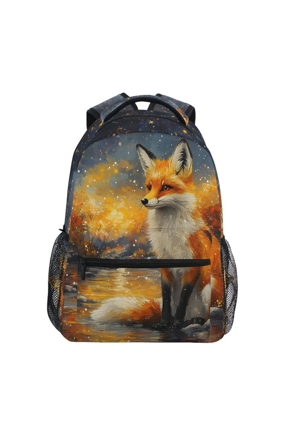 Magic Fox Pattern School Backpack Elementary Stylish Bookbag Laptop Bags Travel Daypack