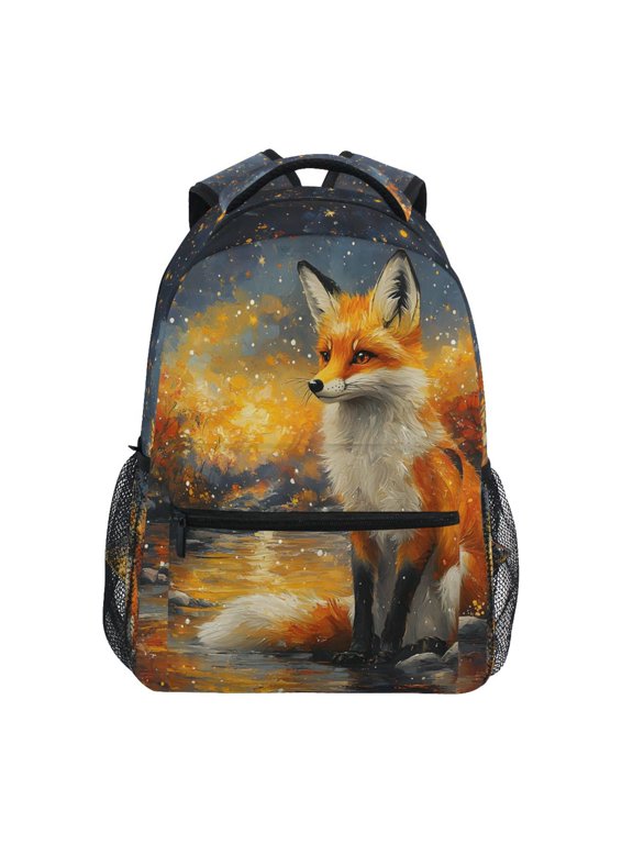 Magic Fox Pattern Kids School Backpack Elementary Student Bookbag Laptop Bags Travel Daypack for Girls Boys