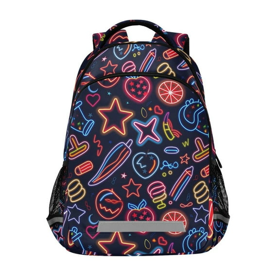ALAZA Magic Fruit and Stars Backpack Elementary School Bag Bookbag Travel Rucksack