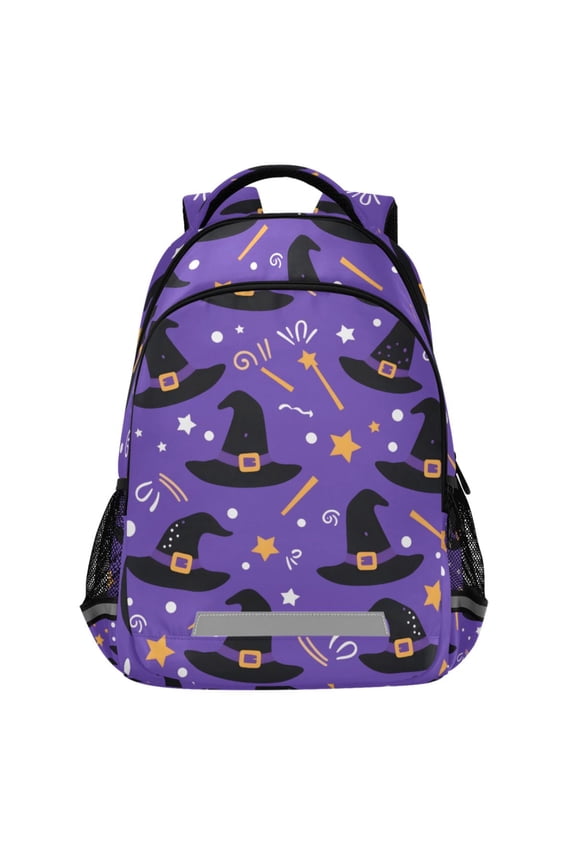 Magic Hat Pattern Backpack Elementary School Bags Student Bookbag Travel Rucksack