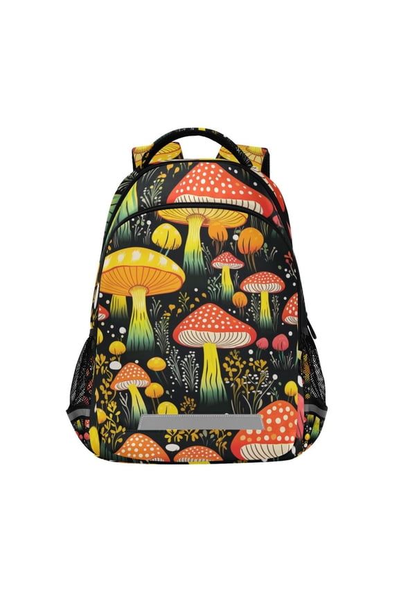 Magic Mushroom Backpack Elementary School Bag Bookbag Travel Rucksack