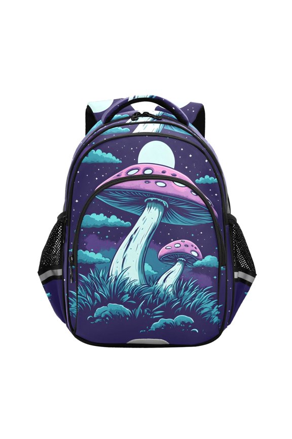Magic Mushroom School Backpack Elementary Bag Bookbag Travel Rucksack