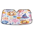 thumbnail image 1 of ALAZA Magic Pumpkin Halloween Candy Windshield Sun Shade Car Foldable Visor Block UV Rays Protector 57"x31.5", 1 of 8