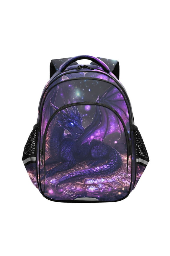 Magic Purple Dragon School Backpack Elementary Bag Bookbag Travel Rucksack