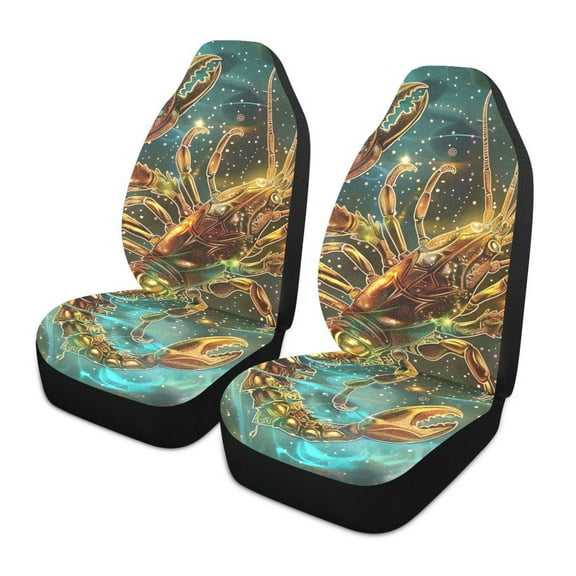 ALAZA Magic Scorpio Zodiac Car Seat Covers 2 PCs Universal Auto Front Seats Interior Protector