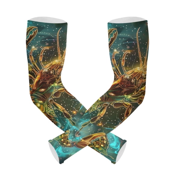 ALAZA Magic Scorpio Zodiac UV Sun Protection Arm Sleeves UPF 50+ Compression Cooling Sleeve 1 Pair