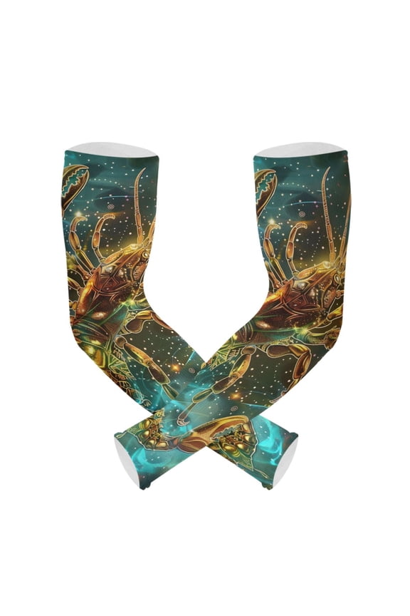 Magic Scorpio Zodiac UV Sun Protection Arm Sleeves UPF 50+ Compression Cooling Sleeve 1 Pair