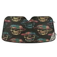thumbnail image 1 of ALAZA Magic Skulls Windshield Sun Shade Car Foldable Visor Block UV Rays Protector 53"x23.5", 1 of 8