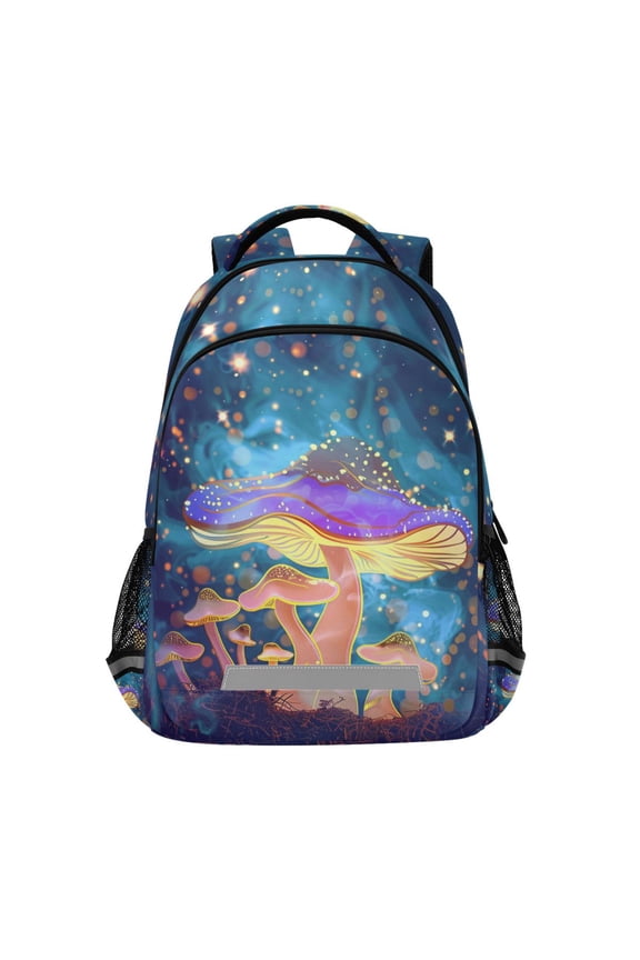 Magic Stars Mushroom Backpack Elementary School Bag Bookbag Travel Rucksack